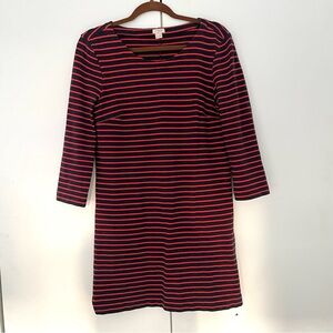 J. Crew Factory Knit Cotton Striped Maritime Dress